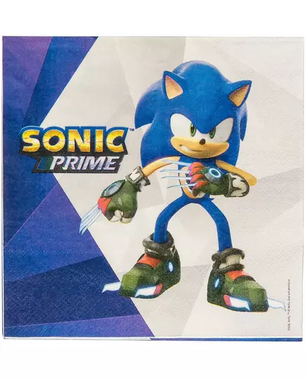 16 Serviettes Sonic Prime 33x33 cm