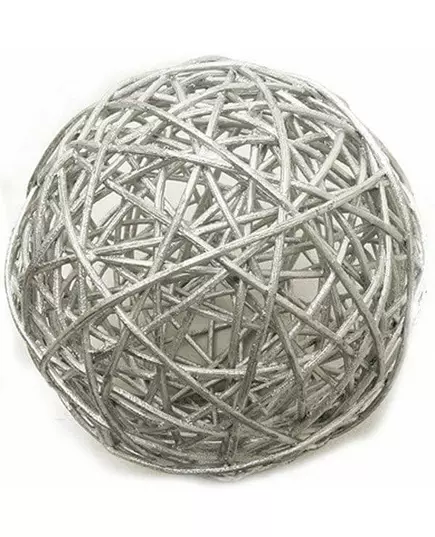 Zilverkleurige rieten decoratie bollen