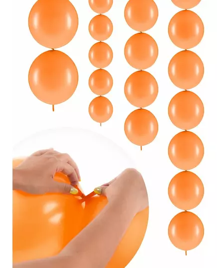 20 Oranje koppelbare ballonnen 28 cm