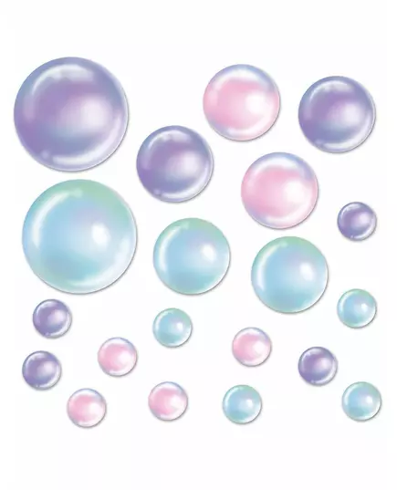 20 décorations à bulles irisées de 10 à 30 cm