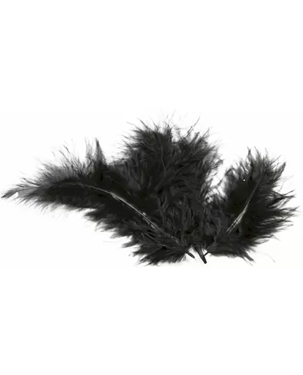 20 Zwarte decoratieve veren 5,5 cm