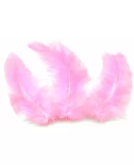 20 roze decoratieve veren 5,5 cm