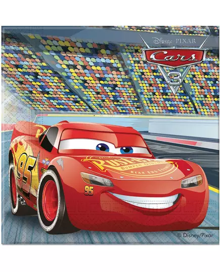 20 Serviettes en papier Flash McQueen Cars 3™ 33 x 33 cm