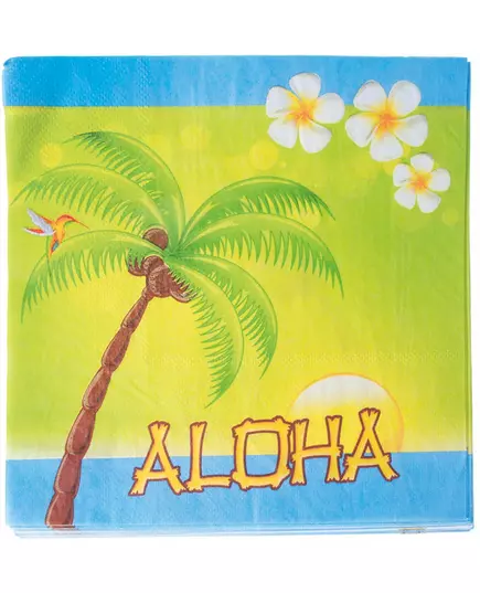 20 Serviettes en papier Aloha 33 x 33 cm