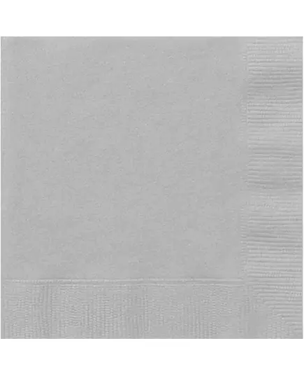 20 zilveren papieren servetten 33 x 33 cm