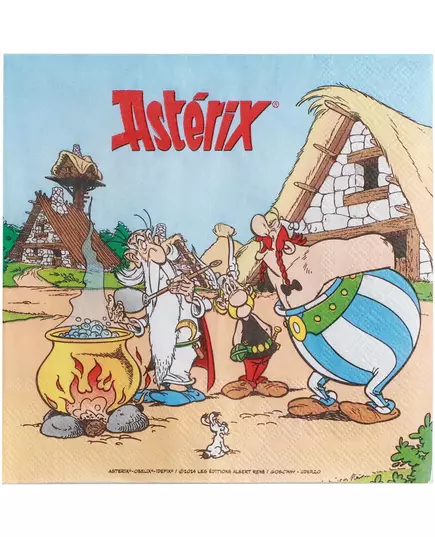 20 Serviettes en papier Astérix™ 33 x 33 cm