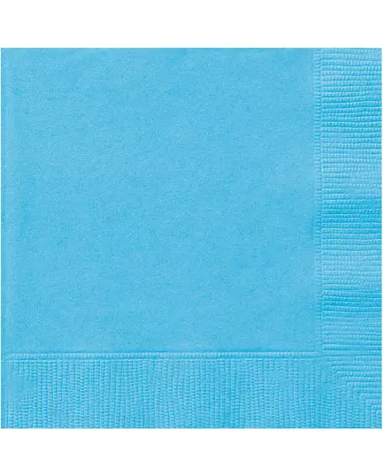 20 Serviettes en papier bleu ciel 33 x 33 cm