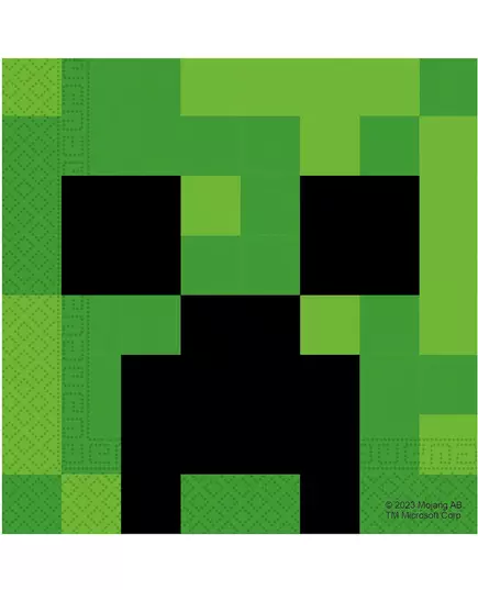 20 Minecraft papieren servetten 33X33cm
