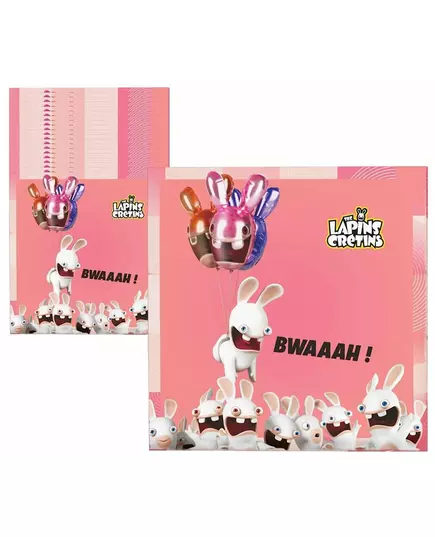 20 Raving Rabbids™ papieren servetten 33 x 33 cm