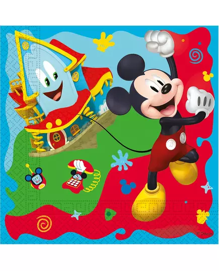 20 Serviettes en papier Mickey Mouse™ 33 x 33 cm