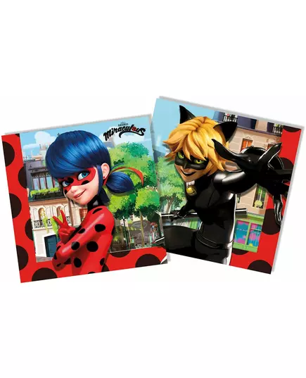 20 Serviettes en papier Miraculous Ladybug™ 33 x 33cm