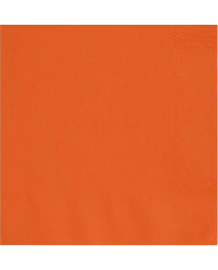 20 Serviettes en papier oranges 33 x 33 cm