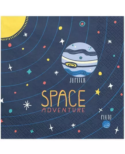 20 papieren space adventure servetten