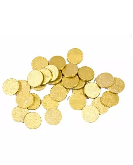 24 Confettis de table ronds dorés 1,2 cm