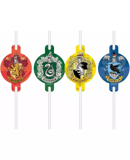 4 Pailles en carton Harry Potter™