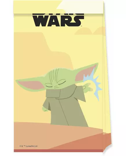 4 Sachets en papier bébé Yoda The Mandalorian™