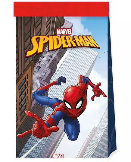 4 Sachets en papier Spiderman Fighter™ 22 x 13 cm