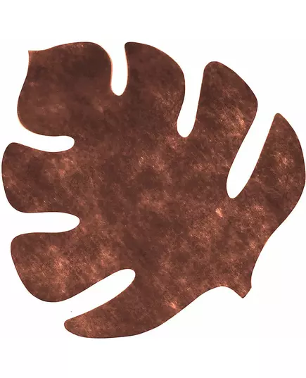 4 bruine bladvormige placemats 35 x 40 cm