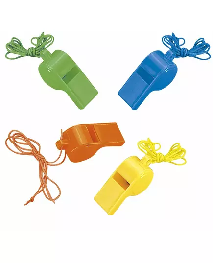 4 gekleurde fluitjes