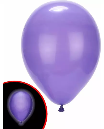 5 Ballons LED violets Illooms ®