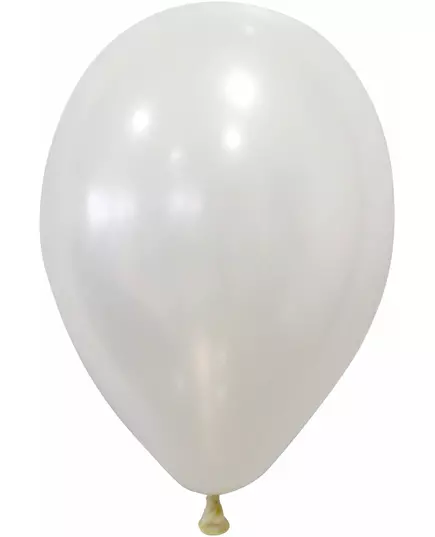 50 metallic witte ballonnen