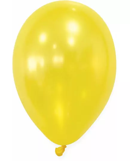 50 Ballons jaunes métallisés 30 cm