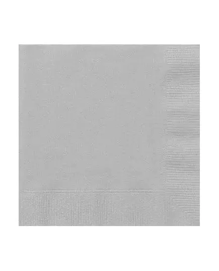 50 serviettes en papier grises 33 x 33 cm