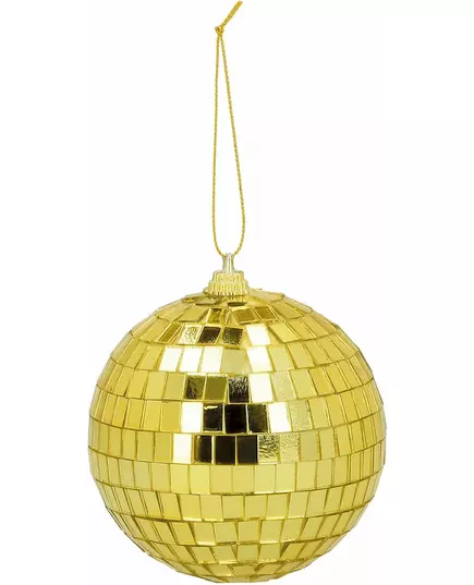 6 Boules disco dorées 8 cm