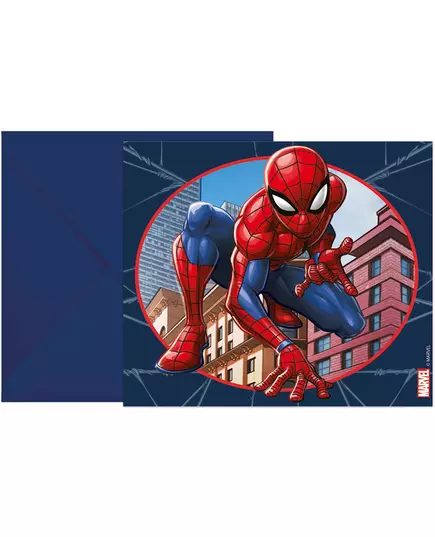 6 Cartons d'invitation avec enveloppes Spiderman™