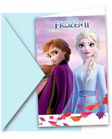 6 Cartons d'invitations et enveloppes La Reine des Neiges 2™