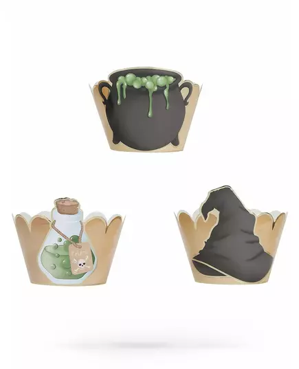 6 Habillages moules à cupcake apprenti sorcier