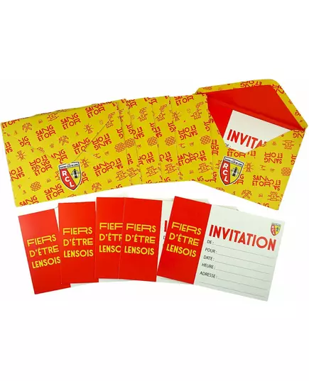 6 RC Lens-uitnodigingen en enveloppen
