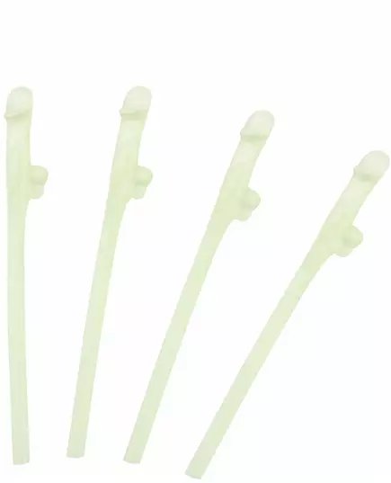Set van ondeugende lichtgevende fluo rietjes