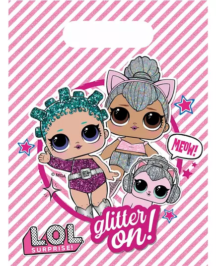 6 LOL™ feestzakjes 23 x 16 cm