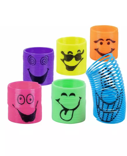 6 Slinkies smileys 3 cm