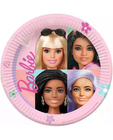 8 kartonnen borden Barbie Sweet Life™ 23 cm