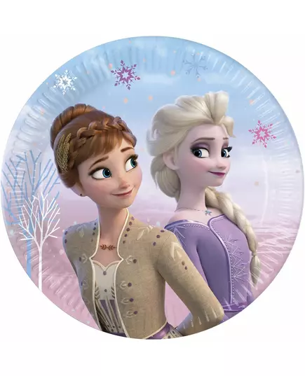 8 Elsa Frozen™ papieren bordjes 20 cm