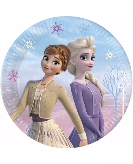 8 Elsa Frozen™ papieren borden 23 cm