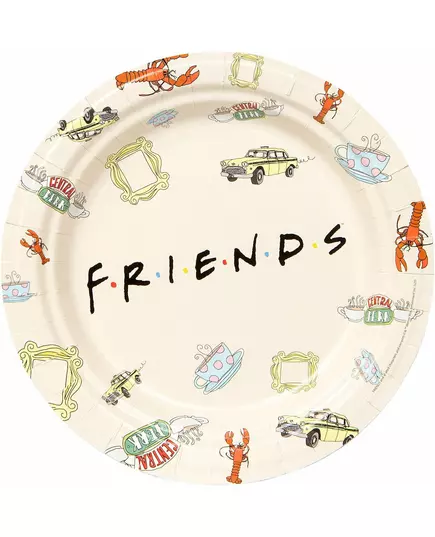 8 Assiettes en carton Friends™ 23 cm