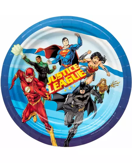 8 FSC® Justice League™ papieren borden 23 cm
