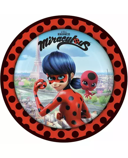 8 Assiettes en carton Ladybug™ à Paris 23 cm