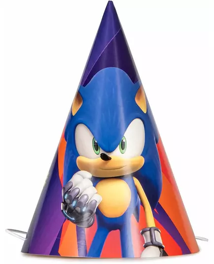 8 Chapeaux de fête Sonic Prime 18 cm™