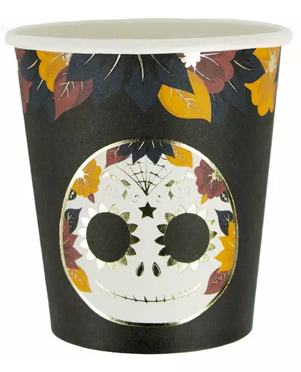 8 Gobelets en carton Dia de los muertos 200 ml