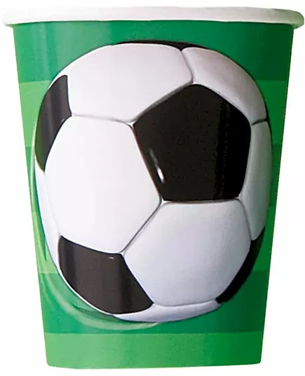 8 gobelets de football en carton