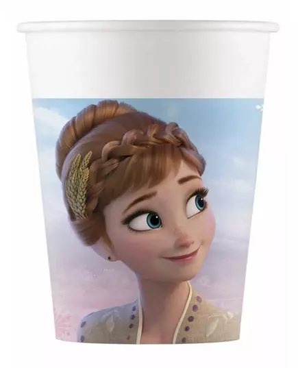 8 Elsa Frozen™ kartonnen bekers 200 ml
