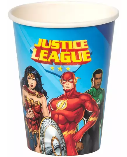 8 Gobelets en carton Justice League™ 210 ml