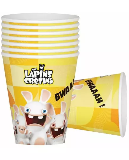8 Gobelets en carton Lapins crétins™ 200 ml
