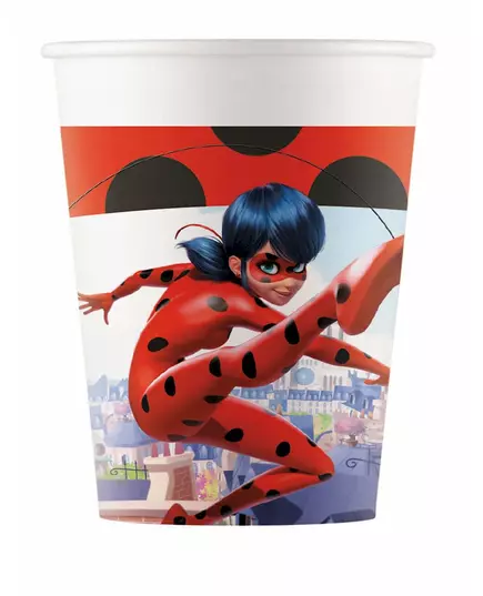 8 Gobelets en carton Miraculous Ladybug™ 200 ml