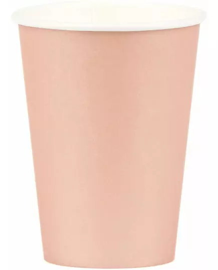 8 Gobelets en carton rose gold 210 ml