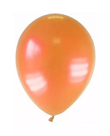 12 Ballons métallisés oranges 28 cm